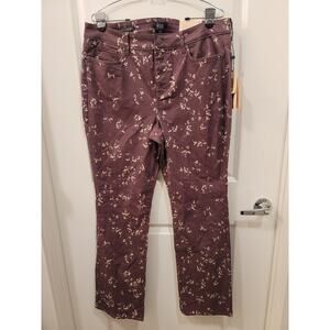 NYDJ Purple Floral Jeans